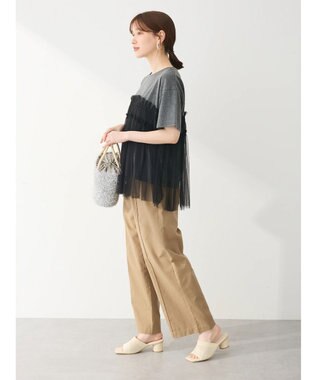 Green Parks ・ＥＬＥＮＣＡＲＥ　ＤＵＥ　チュールドッキングＴＥＥ Charcoal Gray