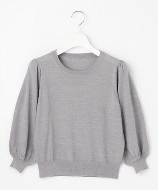 Feroux 【洗える】ラメ プルオーバーニット ライトグレー系