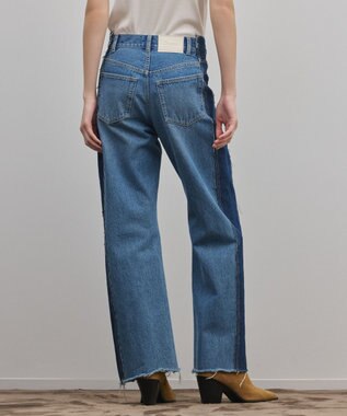 GRACE CONTINENTAL リメイクフレアデニムパンツ ブルー