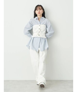 earth music&ecology コットンツイルバギーパンツ Off White