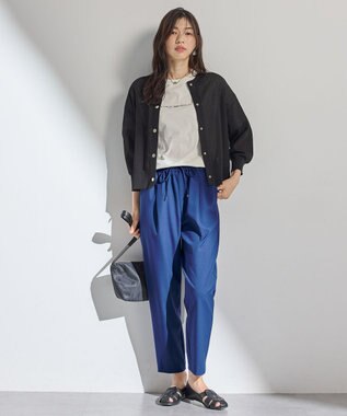 ANY シアーニットショートカーディガン ブラック