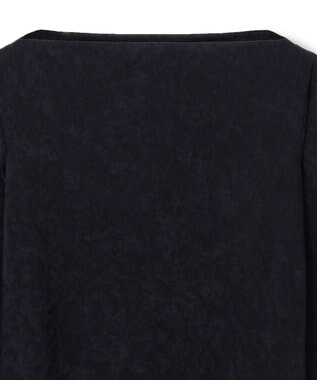 BEIGE， 【洗える・BAILA掲載】BUTLER / ストレッチベロアボートネックカットソー Black