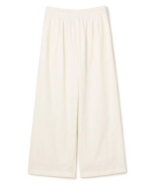 UNFILO 【セットアップ着用可/ウエストゴム】FINE MOVE ギャザーワイドパンツ オフ