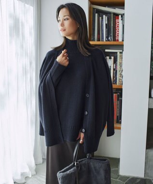 ICB 【新色追加・WEB限定カラーあり】 ソフトカシミヤミックス ハイネックニット ネイビー系