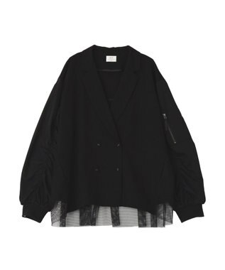 YECCA VECCA 異素材MIXテーラードジャケット Black