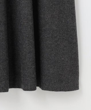 組曲 【2WAY】ラメフラノ フリル襟ワンピース チャコールグレー系