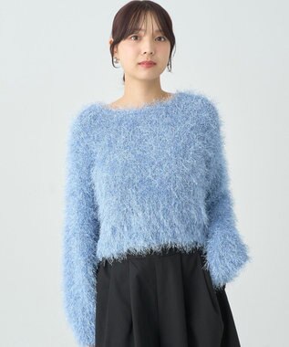 earth music&ecology きらきらフェザーニットプルオーバー Blue