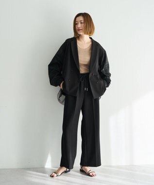 YECCA VECCA 異素材MIXテーラードジャケット Black