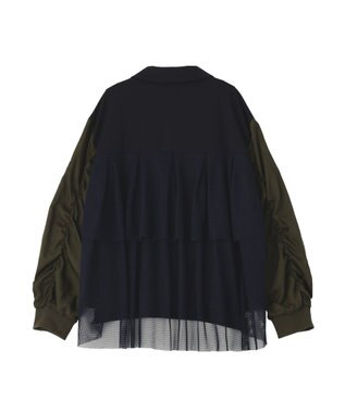 YECCA VECCA 異素材MIXテーラードジャケット Navy