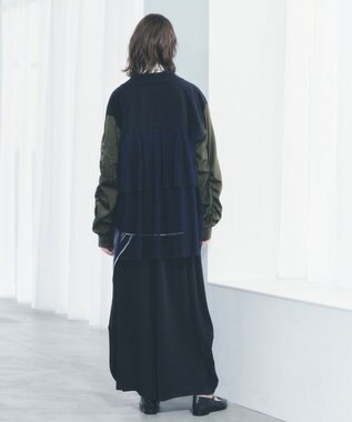 YECCA VECCA 異素材MIXテーラードジャケット Navy