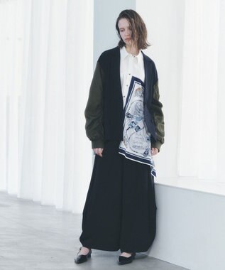 YECCA VECCA 異素材MIXテーラードジャケット Navy