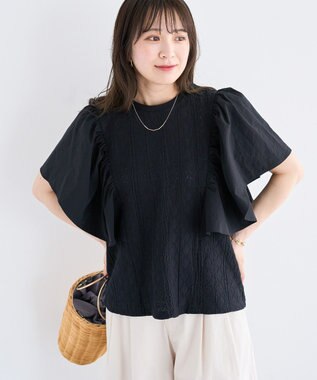 Green Parks ・ＳＵＧＡＲ　ＳＰＯＯＮ　ラッフルスリーブＴＥＥ Off White