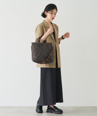 russet 《3/4～価格改定》スリム2WAYトートバッグ <コーデュラナイロン>(CE-1404-WEB) D.Brown