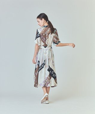 GRACE CONTINENTAL チェーンシャツドレス ブラウン