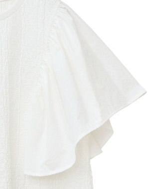 Green Parks ・ＳＵＧＡＲ　ＳＰＯＯＮ　ラッフルスリーブＴＥＥ Off White