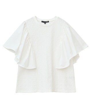 Green Parks ・ＳＵＧＡＲ　ＳＰＯＯＮ　ラッフルスリーブＴＥＥ Off White