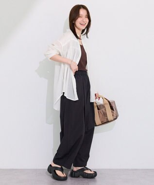 Green Parks 長袖ボイルシャツ Ivory