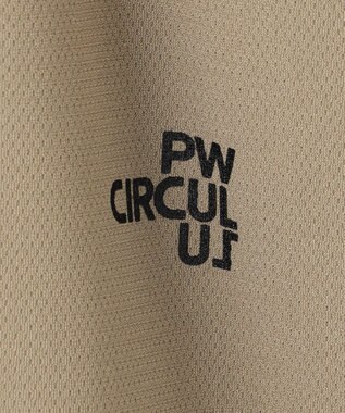 PW CIRCULUS 【吸水速乾 / UV遮蔽率99% UVカット / ストレッチ】【MEN】ベースボールカラーポロシャツ ゴルフ ベージュ系