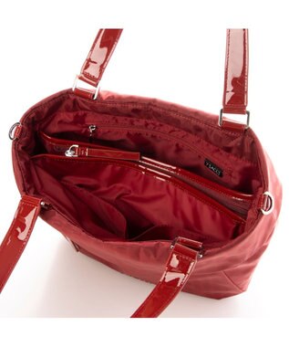 Y'SACCS Polka Dots 口折れ2wayトート Sサイズ ワイン