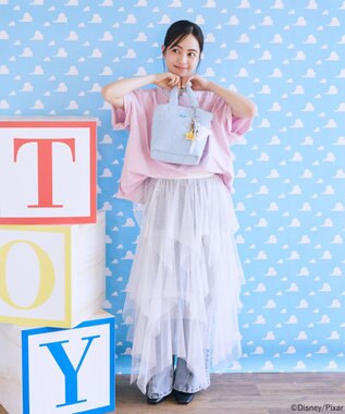 earth music&ecology 【予約】チャーム付キルティングショルダー/TOY STORY サックスブルー