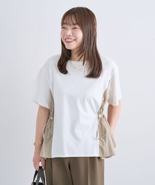 Green Parks 異素材ドッキングプルオーバー White