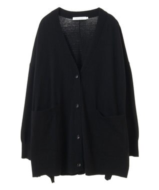 AMERICAN HOLIC バイパチＶネックワイドニットカーディガン Black