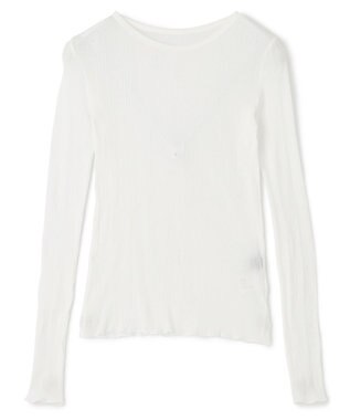 uncrave 【手洗い可】シアー ランダムリブ カットソー（uncrave STANDARD） オフ