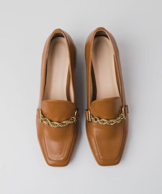 BONTRE 【PRECIEUX JOUET/プレシュウジュエ】マルチチェーンスクエアローファー キャメル