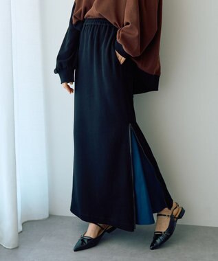 YECCA VECCA ZIPアレンジスカート Black