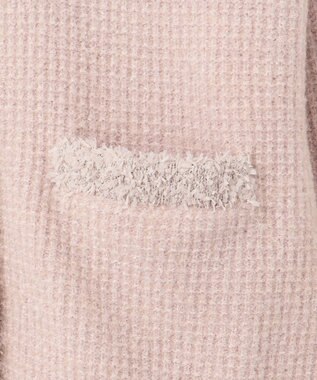 組曲 ツイードニット ジャケット ピンクベージュ系