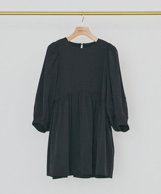 AMERICAN HOLIC DOTジャガードティアードブラウス Black