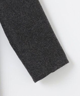 組曲 【2WAY】ラメフラノ フリル襟ワンピース チャコールグレー系