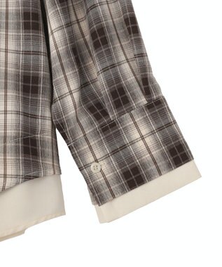 CRAFT STANDARD BOUTIQUE レイヤードライクチェックシャツ Brown