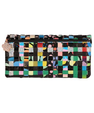 tsumori chisato CARRY エポネコメッシュ 長財布 2つ折り かぶせタイプ ブラック