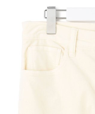 23区 【洗える】23区DENIM ベルベットストレッチ スキニーパンツ オフホワイト