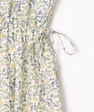 ANY 【洗濯機可能】サイドリボンフラワープリント ワンピース オフベース