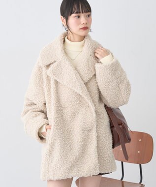 earth music&ecology ループファーコート Ivory