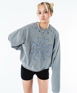 WEGO 【ユニセックス着用ITEM】ブリーチハトメロゴプルオーバー