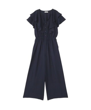 Green Parks 衿フリルオールインワン Dark Navy