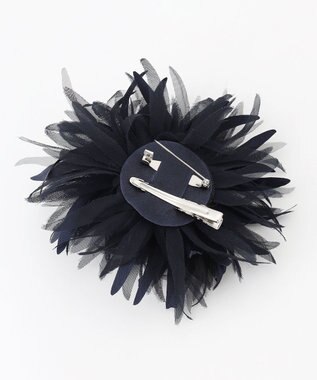 J.PRESS LADIES フェザーリッチ コサージュ ネイビー系