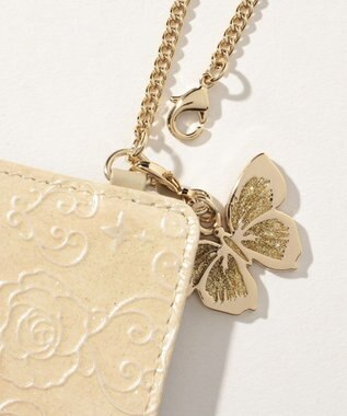 ANNA SUI ローズハート パスケース ベージュ