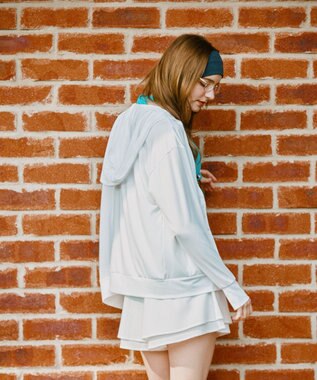 San-ai Resort（三愛水着楽園） 【UNISEX】【【UPF50＋】　ユニセックス　ラッシュパーカー　S・M・L　【San-ai Resort（サンアイリゾート）】 ホワイト