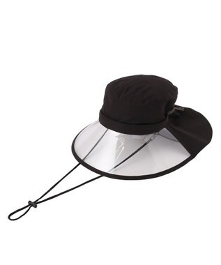 MOONBAT 【WEB限定】撥水サイクルハット 透明広つば/レインハット ブラック