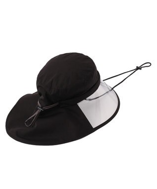 MOONBAT 【WEB限定】撥水サイクルハット 透明広つば/レインハット ブラック