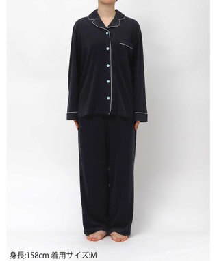 une nana cool なめらかパイルパジャマ MADE WITH LIBERTY FABRIC ネイビー
