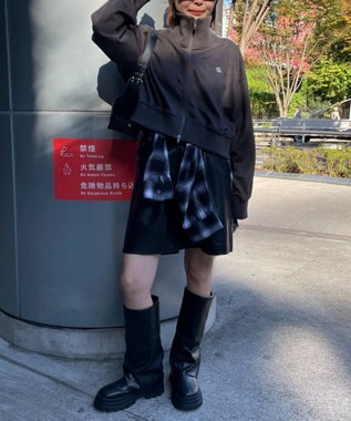 WEGO スエードポンチクロップドトラックジャケット スミクロ