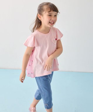 ANY KIDS ひらひら バックシャンTシャツ ピンク