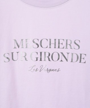 Green Parks 箔プリントフェミニンロゴＴシャツ Purple