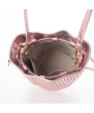 UNBILLION 【テレビ ドラマ着用アイテム】ペルケ perche / レザーメッシュ2wayバゲットバッグ ピンク