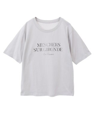 Green Parks 箔プリントフェミニンロゴＴシャツ Light Gray